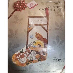 Something Special, “MANGER” Counted Cross Stitch Stocking Kit #50355, New